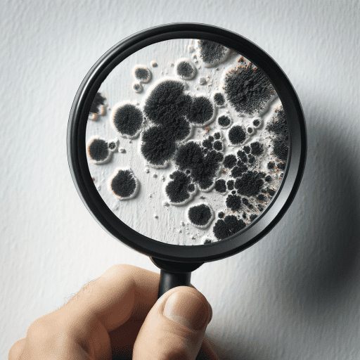 magnifying glass on mould